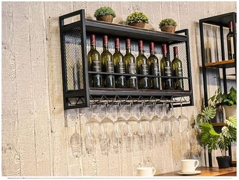 OXOAMP Wall-Mounted Wine Rack Iron