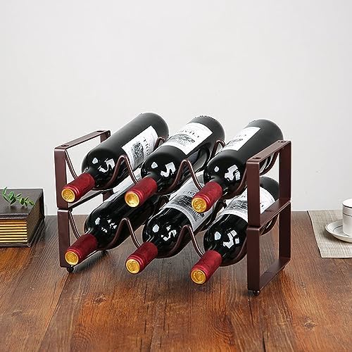 Zyqixluk Iron Stacking Wine Rack Freestanding