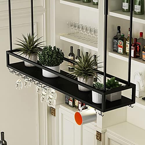 LASEVE Wall-Mounted Wine Rack with Adjustable Arms and Bottom Holder
