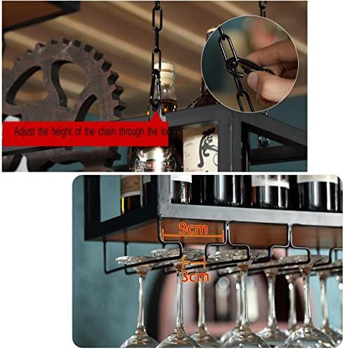 WORDFUN Industrial Style Wall-Mounted Wine Rack