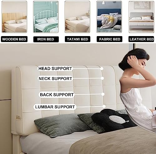 ZZYK Tufted Button Headboard Large Bolster Cushion for Pregnancy