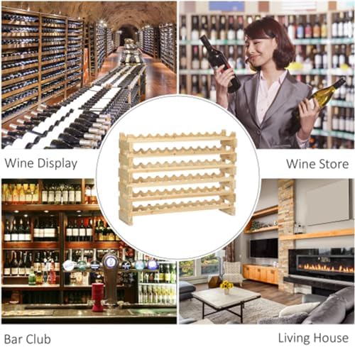 Stackable Wine Rack with 72-Bottle Capacity