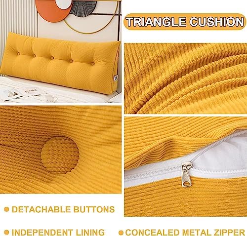 COZMAX Queen Size Headboard Pillow with Fleece and Zipper