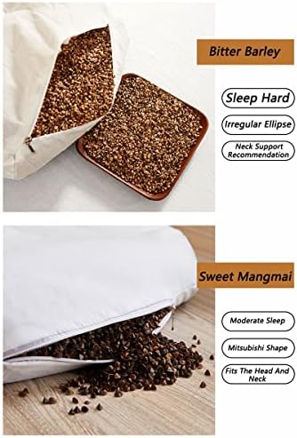 ZHIWEIKJ Organic Buckwheat Pillow for Neck and Sleep Support