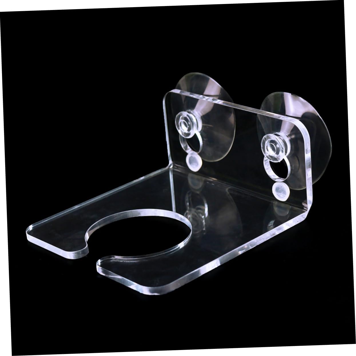 Unomor Transparent Acrylic Wine Glass Rack with Suction Cup Holder