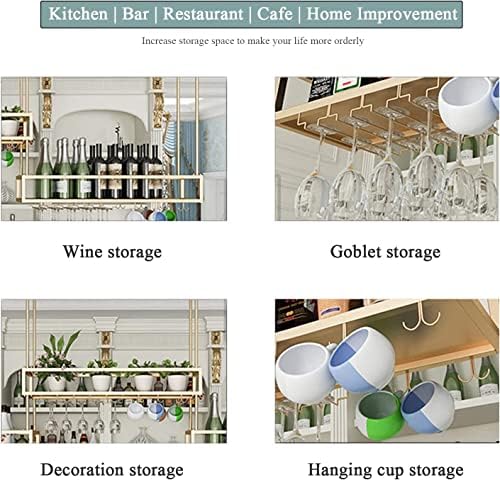 IOCCIOBB Wall-Mounted Wine Rack with Adjustable Stemware Holder