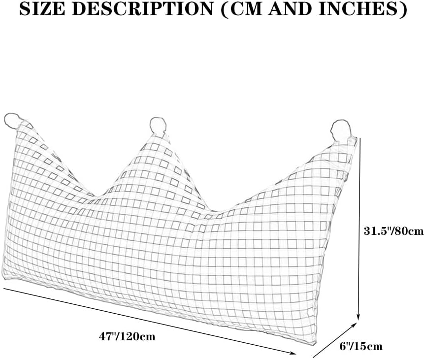 ZZYK Velvet Headboard Pillow 47 Extra Large