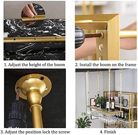 ALDEPO Stainless Steel Wine Glass Holder with Adjustable Design