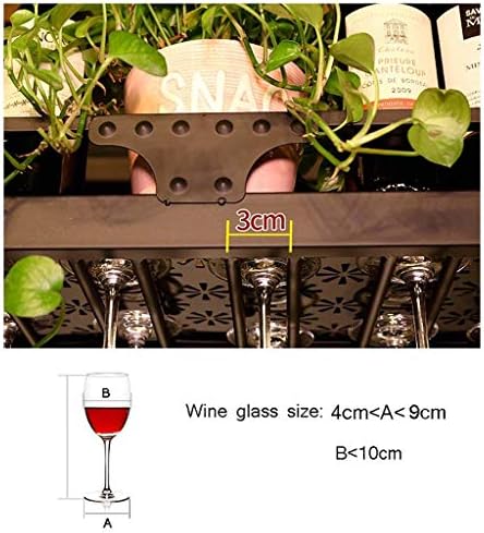 CGF- Wall-Mounted Wine Rack with Upside Down Glass Holders - Bronze Finish