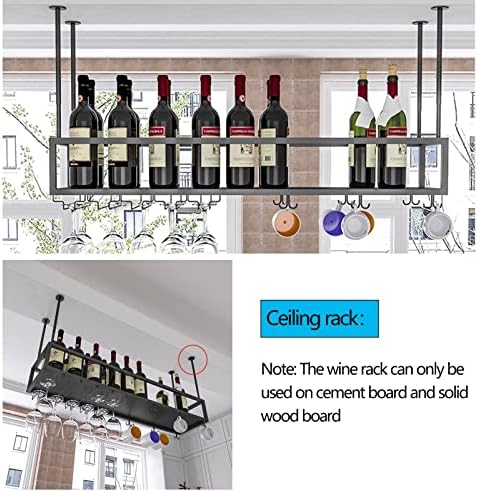 Suuim Metal Wine Glass Rack for Ceiling and Cabinet