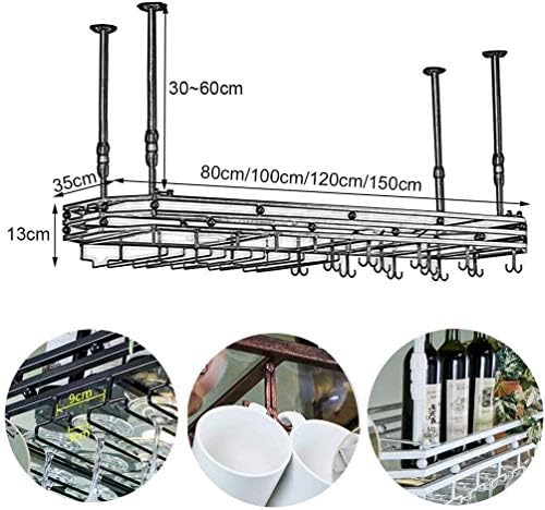 Suuim Wall Mounted Wine Rack with Glass Holder and Shelf