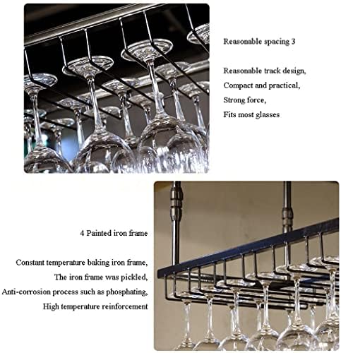 Adjustable Hanging Wine Glass Rack for Bars and Kitchens