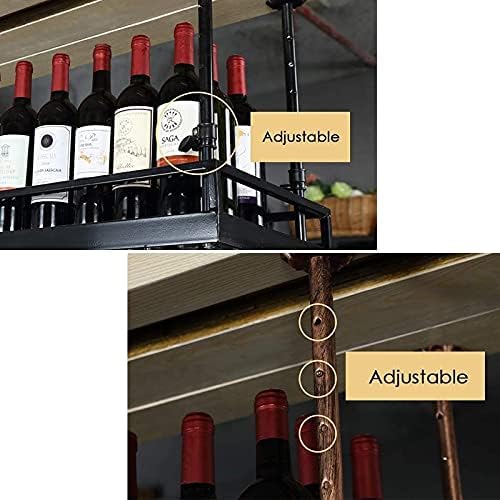 OBONG Modern Style Iron Wine Rack with Adjustable Height