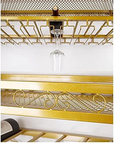 Suuim Adjustable Height Wine Rack with Hanging Holder