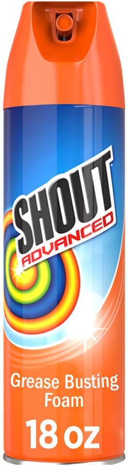 Shout Advanced Grease Busting Foam Stain Remover 18oz Can