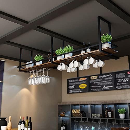 ZJDYDY Wall Mounted Wine Rack with Glass Holder