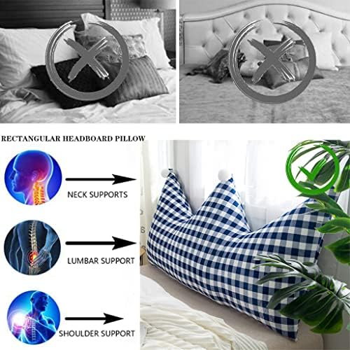ZZYK Soft Headboard Reading Pillow with Removable Fleece Cover