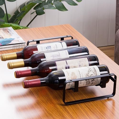Wine Rack Freestanding Floor Metal Black
