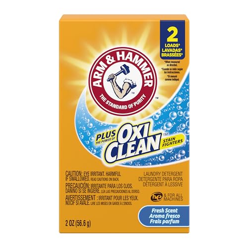 Arm Hammer Plus OxiClean Powder Detergent 2 Loads 2 oz