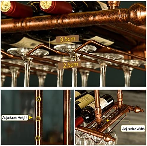 Suuim Metal Wine Rack with Stemware Holder