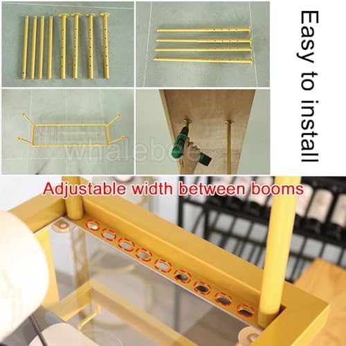 Whalebee Adjustable Metal Wine Glass Ceiling Rack