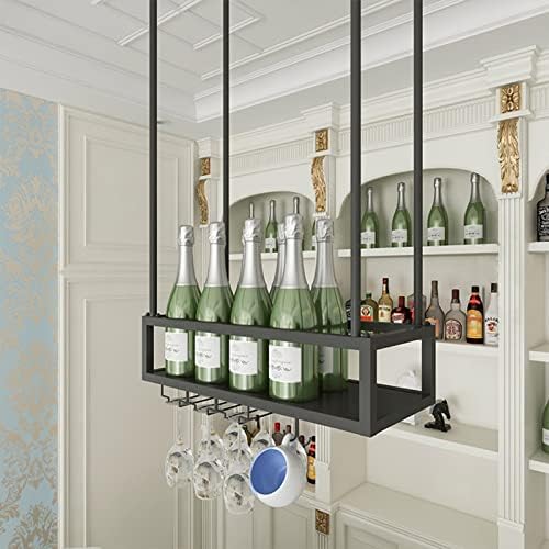 LASEVE Adjustable Ceiling Wine Rack Holder