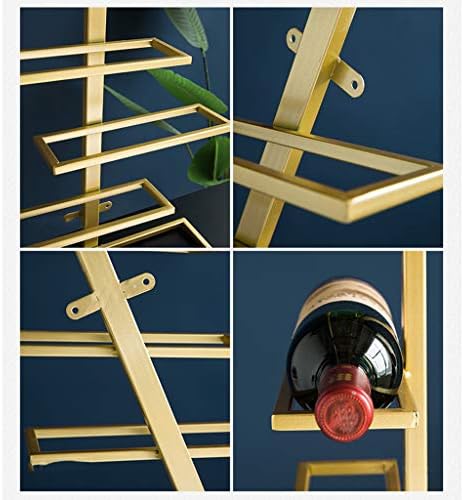 Suuim Wall Mounted Wine Rack 6 Bottles Durable Metal Holder