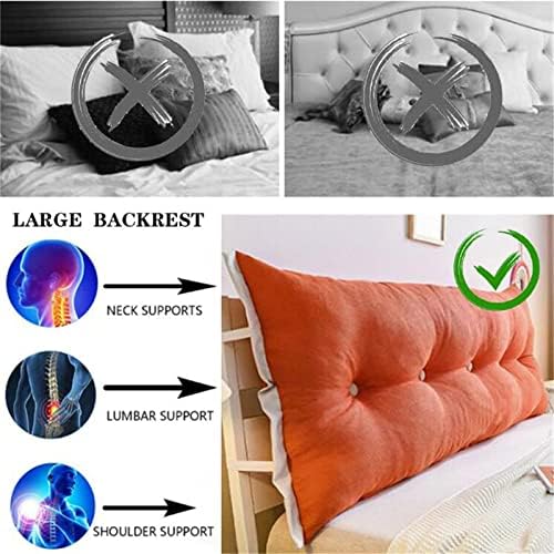ZZYK Reading Support Pillow Extra Large Fleece Headboard Cushion