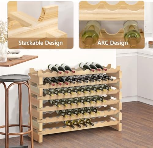 Fmlud Stackable Wine Rack - 6 Tier 72 Bottle Holder