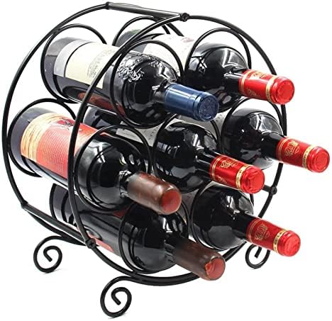DYPA-AF12 7 Bottle Portable Wine Rack Black