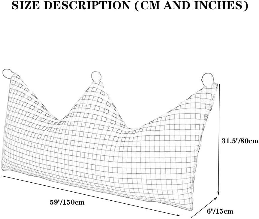 ZZYK Soft Headboard Reading Pillow with Removable Fleece Cover
