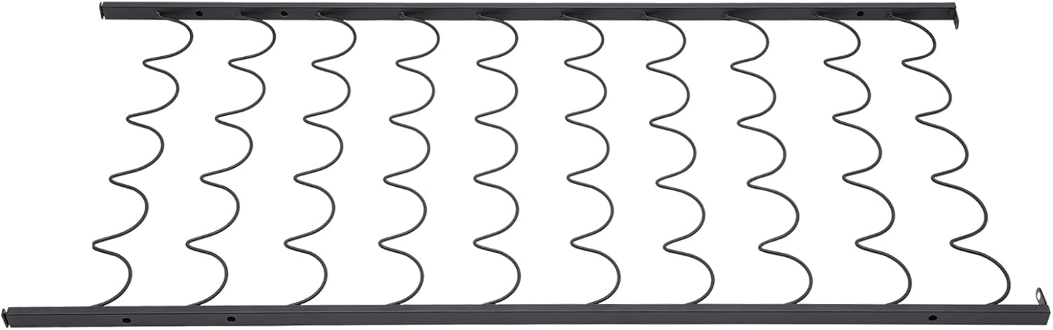 Xuthusman Freestanding Wine Rack 10-Tier Steel Black