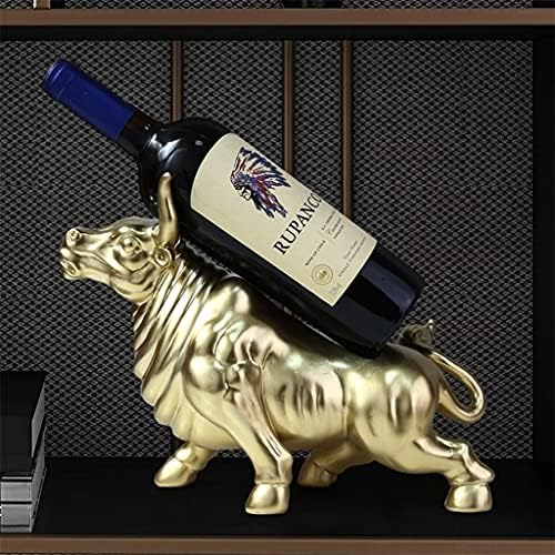 YYDS Gold Resin Cow Wine Rack Tabletop Decor