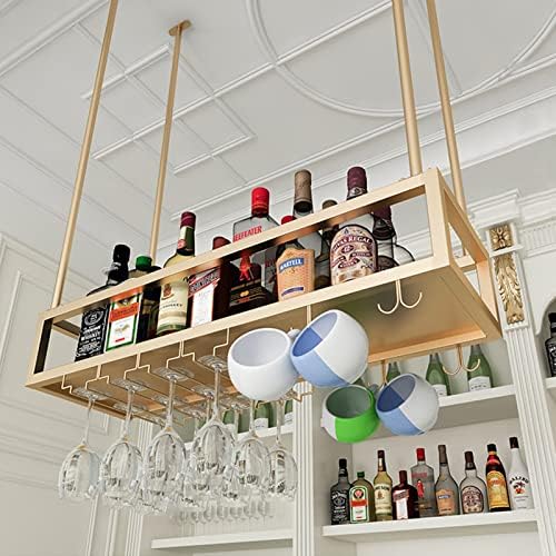Ceiling Hanging Wine Rack with Adjustable Holder