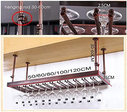 Ceiling Wine Racks Hanging Glass Holder for Kitchen Bar and Home