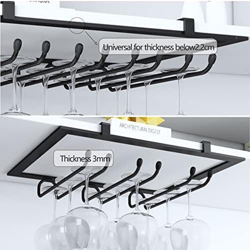 Suuim Metal Wine Glass Rack for Cabinet Bar Kitchen