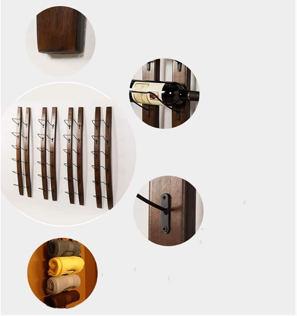 Modern Walnut Wood Wine Rack - Freestanding Durable Space-Saving