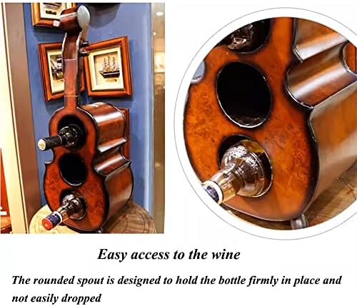 Etlegor Cello Shaped Wine Rack Brown 20x16x60cm