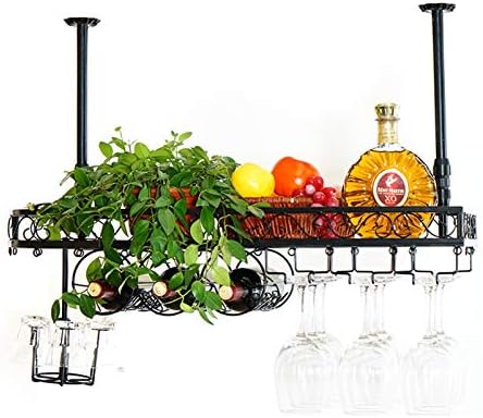 Ceiling Mounted Wine Glass Hanger Organizer Rack