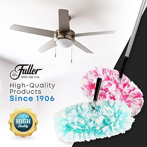 Fuller Brush Fuzzy Fan Duster with Handle Pink