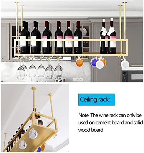 Gold Hanging Wine Glass Holder with Adjustable Arm