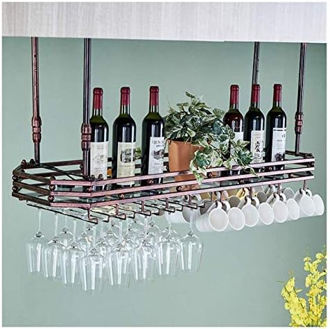 Suuim Wall Mounted Wine Rack with Glass Holder and Shelf