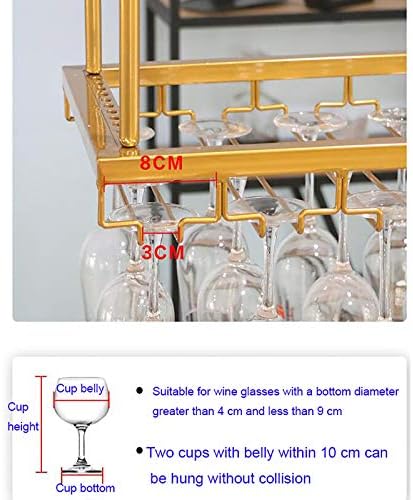 DASHADAO Rustic Iron Wine Glass Holder Ceiling Rack