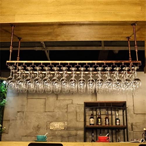 Vintage Rustic Wine Glass Holder Rack - 60x35cm