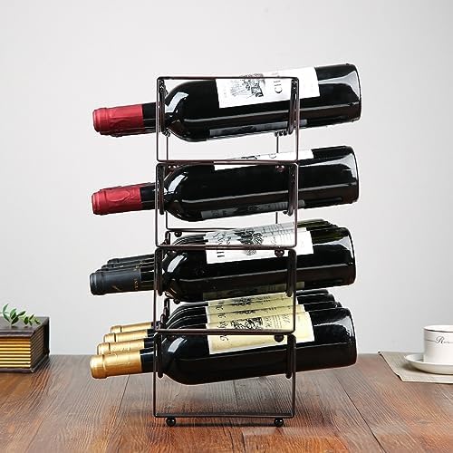 Zyqixluk Iron Stacking Wine Rack Freestanding