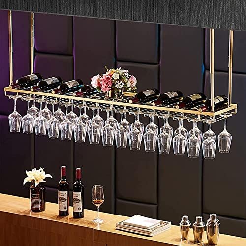 IOCCIOBB Ceiling Metal Wine Rack with Adjustable Height