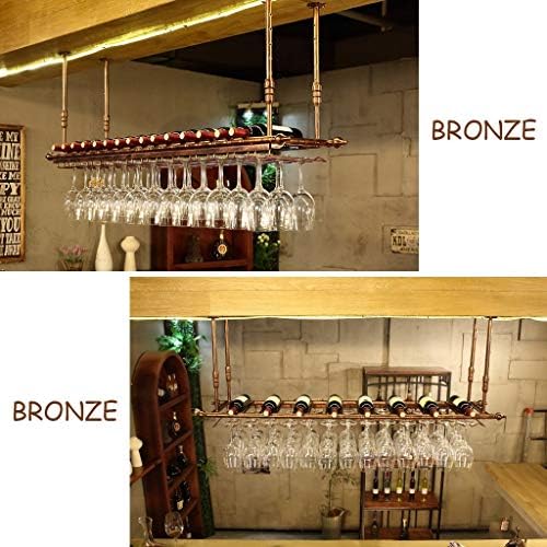 Adjustable Ceiling Mounted Wine Glass Rack - 12030cm Metal Iron