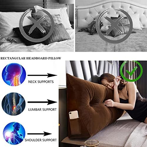 ZZYK Triangular Reading Pillow with Side Pockets
