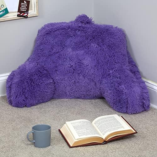 Klear Vu Shaggy Reading Pillow - Purple Rain
