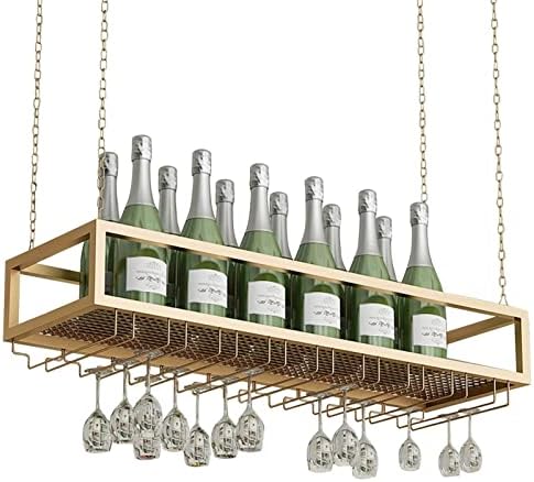Suuim Ceiling Metal Iron Chain Wine Glass Rack